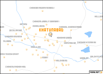 map of Khātūnābād