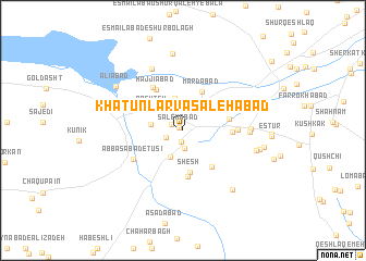 map of Khātūnlar Va Şāleḩābād