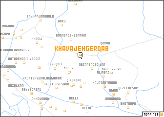 map of Khavājeh Gerdāb