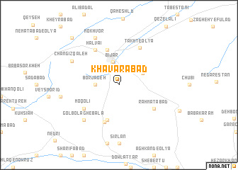 map of Khāvarābād