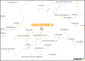 map of Khāvar-e Bālā