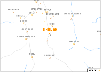 map of Khāveh