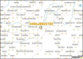 map of Khawjā Bustān