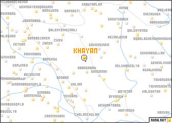 map of Khāyān