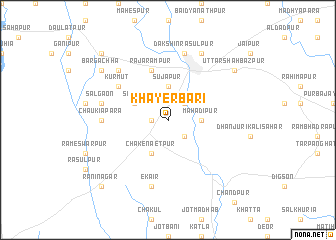 map of Khayerbāri