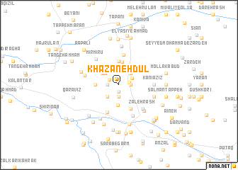 map of Khazāneh Dūl