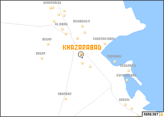 map of Khaẕarābād