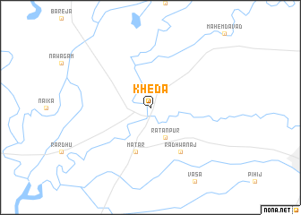 map of Kheda
