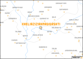 map of Khel-i Azīz-i Aḩmad-i Dashtī