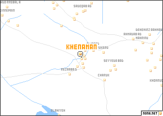 map of Khenāmān