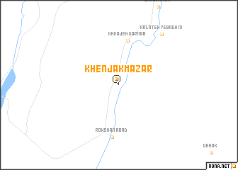 map of Khenjak Mazār