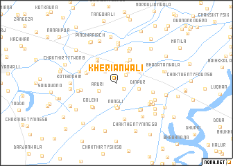 map of Kheriānwāli