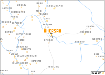 map of Khersān