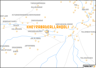 map of Kheyrābād-e Allāh Qolī