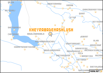 map of Kheyrābād-e Mashlūsh