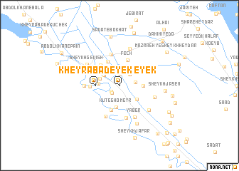 map of Kheyrābād-e Yek