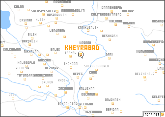 map of Kheyrābād