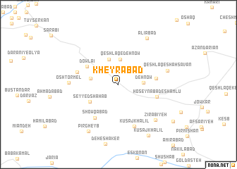 map of Kheyrābād