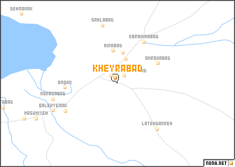 map of Kheyrābād