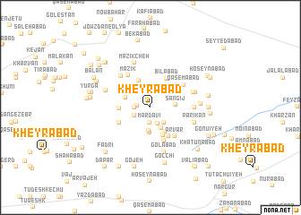 map of Kheyrābād