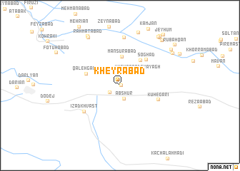 map of Kheyrābād