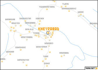 map of Kheyrābād