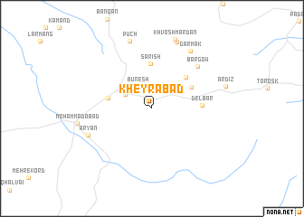 map of Kheyrābād