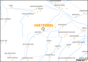 map of Kheyrābād