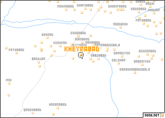 map of Kheyrābād