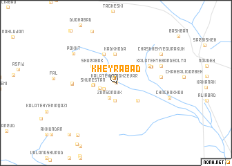 map of Kheyrābād