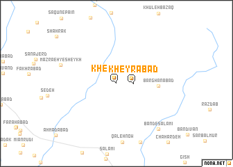 map of Kheyrābād