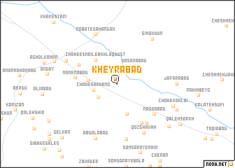 map of Kheyrābād