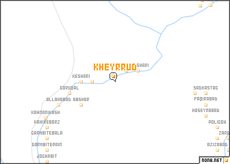 map of Kheyr Rūd