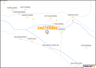 map of Khezrābād