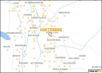 map of Kheẕrābād