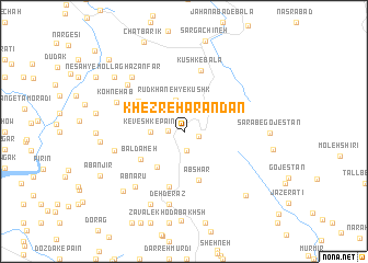 map of Khezr-e Harandān