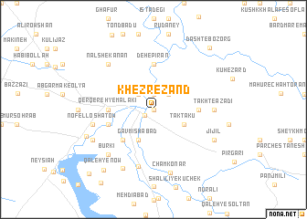 map of Kheẕr-e Zand