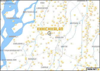 map of Khhichi Kalān