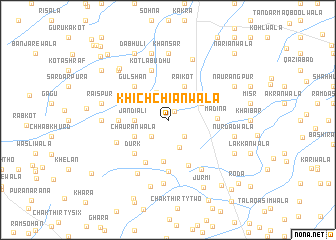 map of Khichchiānwāla