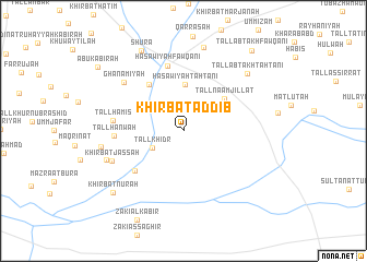 map of Khirbat ad Dīb