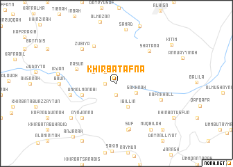 map of Khirbat ‘Afnā