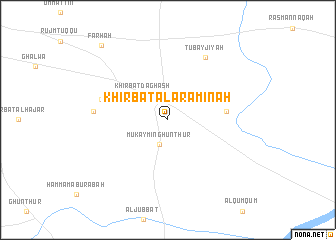 map of Khirbat al ‘Arāminah