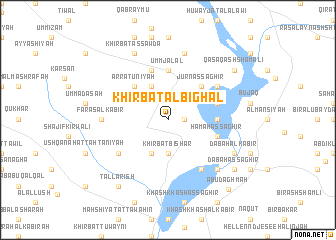 map of Khirbat al Bighāl