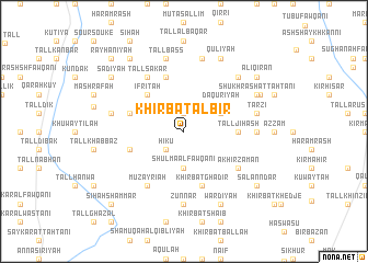 map of Khirbat al Biʼr