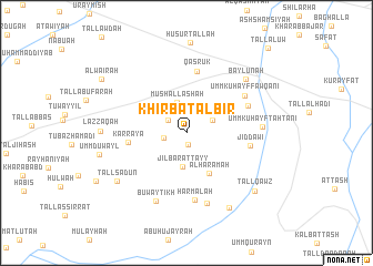 map of Khirbat al Biʼr