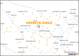 map of Khirbat al Ghadīr