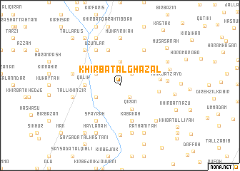 map of Khirbat al Ghazāl