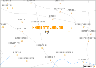 map of Khirbat al Ḩajar