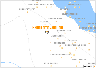 map of Khirbat al Ḩamrā