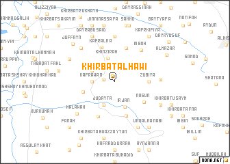 map of Khirbat al Ḩāwī